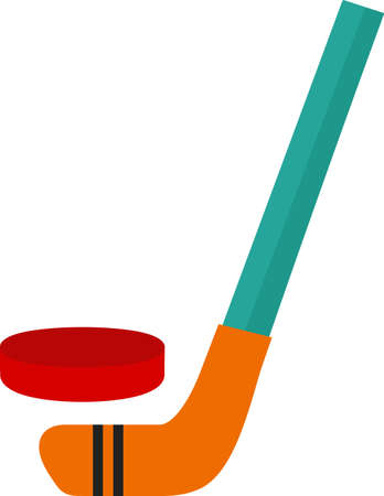 Hockey, ball,stick sports icon vector image. Can also be used for fitness, recreation. Suitable for web apps, mobile apps and print media.のイラスト素材