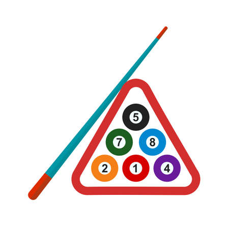 Billiard, stick, snooker, ball, sports icon vector image. Can also be used for fitness, recreation....