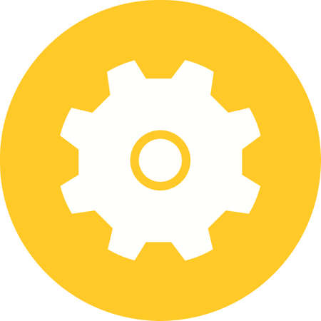 Gear,wheel, cogs, icon vector image.Can also be used for construction, interiors and building. Suitable for use on web apps, mobile apps and print media.のイラスト素材