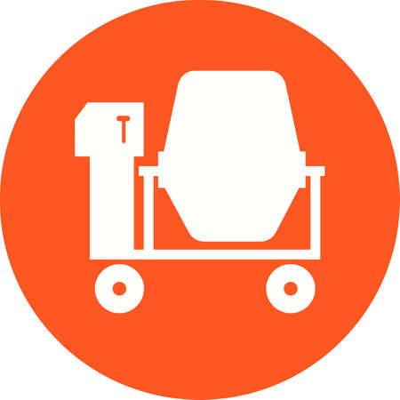 Cement, concrete, mixing icon vector image. Can also be used for construction, interiors and building. Suitable for use on web apps, mobile apps and print media.のイラスト素材