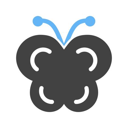 Butterfly, insect, beautiful icon vector image. Can also be used for summer, recreation and fun. Suitable for use on mobile apps, web apps and print media.のイラスト素材