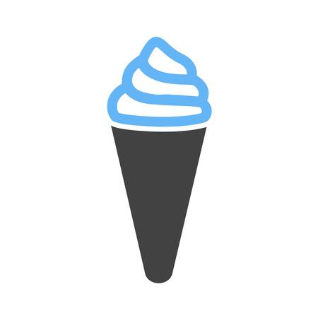 Cone, dessert, icecream icon vector image. Can also be used for sweets and confectionery. Suitable for use on web apps, mobile apps and print media.のイラスト素材