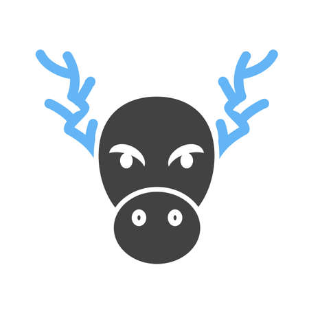 Christmas, deer, moose icon vector image.Can also be used for christmas, celebrations, observances and holidays. Suitable for use on web apps, mobile apps and print media.のイラスト素材