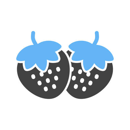 Strawberry, fruit, sweet icon vector image.Can also be used for valentine, love, observances and holidays. Suitable for mobile apps, web apps and print media.のイラスト素材