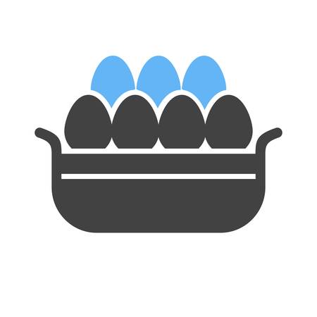 Eggs, basket, hen icon vector image.Can also be used for easter, celebration, observances and holidays. Suitable for mobile apps, web apps and print media.のイラスト素材