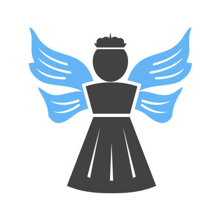 Angel, heaven, religious icon vector image.Can also be used for easter, celebration, observances and holidays. Suitable for mobile apps, web apps and print media.のイラスト素材