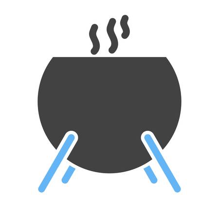 Cauldron, scary, fear icon vector image.Can also be used for halloween, celebration, observances and holidays. Suitable for mobile apps, web apps and print media.のイラスト素材