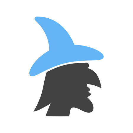 Witch, black, fly icon vector image.Can also be used for halloween, celebration, observances and holidays. Suitable for mobile apps, web apps and print media.のイラスト素材