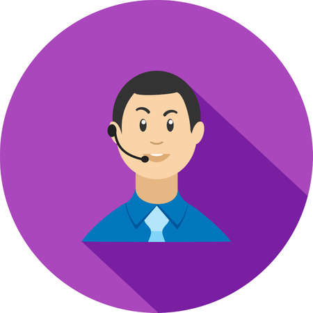 Headphones, support, technical, agent icon vector image. Can also be used for seo, digital marketing, technology. Suitable for use on web apps, mobile apps and print media.のイラスト素材