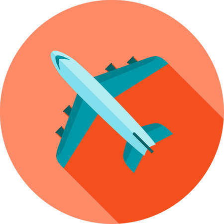 Aeroplane, plane, flight icon vectgor image. Can also be used for transport, transportation and travel. Suitable for mobile apps, web apps and print media.のイラスト素材