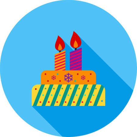 Cake, christmas, party icon vector image.Can also be used for christmas, celebrations, observances and holidays. Suitable for use on web apps, mobile apps and print media.のイラスト素材