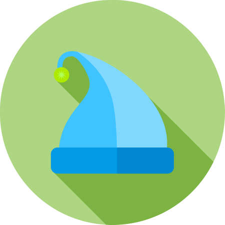 Cap, santa, christmas icon vector image.Can also be used for christmas, celebrations, observances and holidays. Suitable for use on web apps, mobile apps and print media.のイラスト素材