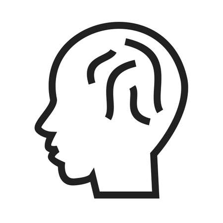 Human brain, internet, knowledge, intelligence icon vector image. Can also be used for SEO, digital marketing, technology. Suitable for web apps, mobile apps and print media.のイラスト素材