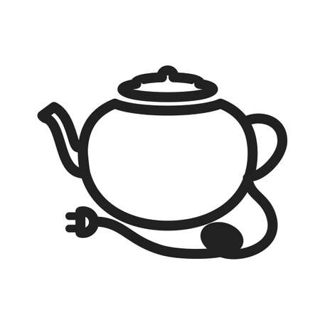 Kettle, tea, teapot, kitchenware icon vector image. Can also be used for eatables, food and drinks. Suitable for use on web apps, mobile apps and print mediaのイラスト素材