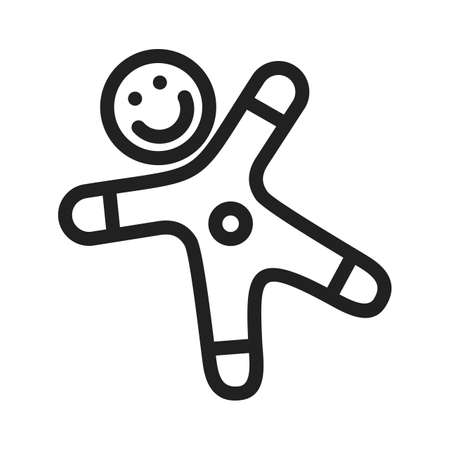 Gingerbread, sweet, christmas icon vector image.Can also be used for christmas, celebrations, observances and holidays. Suitable for use on web apps, mobile apps and print media.のイラスト素材