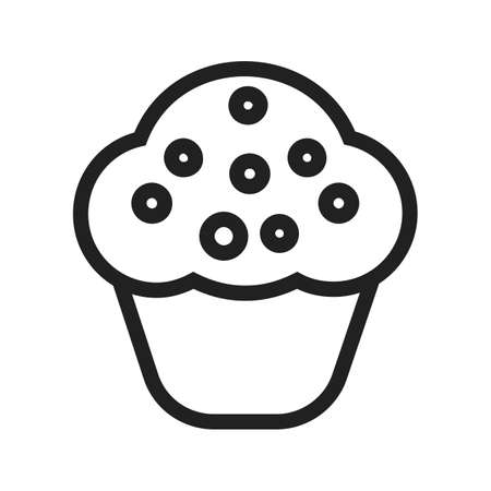 Cupcake, valentine, celebration icon vector image.Can also be used for valentine, love, observances and holidays. Suitable for mobile apps, web apps and print media.のイラスト素材