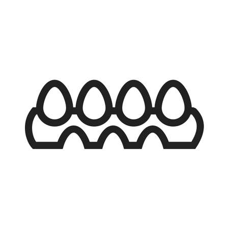 Eggs, tray, hen icon vector image.Can also be used for easter, celebration, observances and holidays. Suitable for mobile apps, web apps and print media.のイラスト素材
