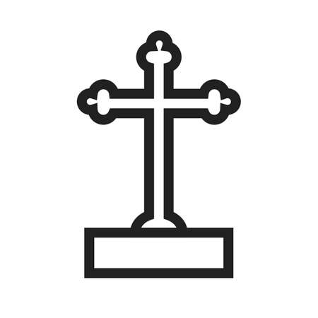 Cross, sign, jesus icon vector image.Can also be used for easter, celebration, observances and holidays. Suitable for mobile apps, web apps and print media.のイラスト素材