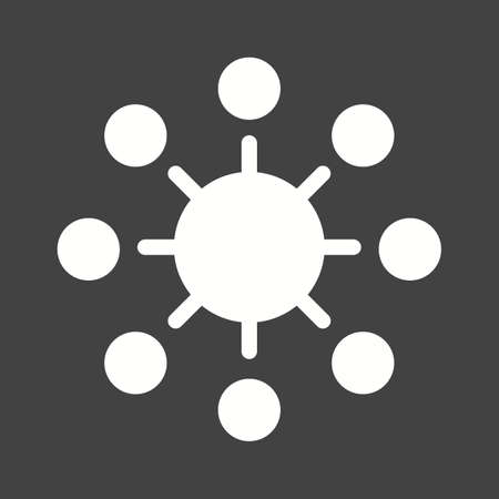 Gear, marketing, social, network icon vector image. Can also be used for seo, digital marketing, technology. Suitable for use on web apps, mobile apps and print media.のイラスト素材