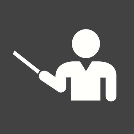 Lecturer, professor, tutor icon vector image. Can also be used for education, academics and science. Suitable for use on web apps, mobile apps and print media.のイラスト素材