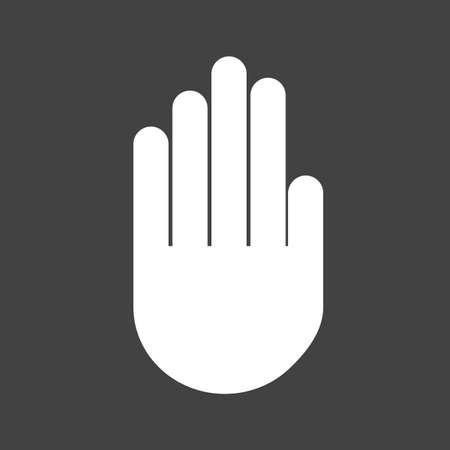 Stop, hand, sign icon vectgor image. Can also be used for transport, transportation and travel. Suitable for mobile apps, web apps and print media.のイラスト素材