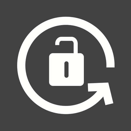 screen setting, unlocked, view icon vector image. Can also be used for phone and communication. Suitable for use on web apps, mobile apps and print media.のイラスト素材