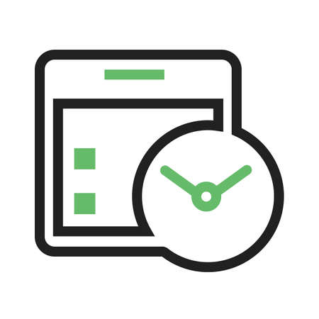 Calendar, clock, event, schedule icon vector image. Can also be used for seo, digital marketing, technology. Suitable for use on web apps, mobile apps and print media.のイラスト素材