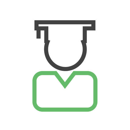 Certificate, diploma, convocation, degree icon vector image. Can also be used for education, academics and science. Suitable for use on web apps, mobile apps, and print media.のイラスト素材