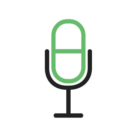 Mic, voice, audio icon vector image. Can also be used for phone and communication. Suitable for use on web apps, mobile apps and print media.の写真素材