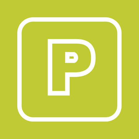 Sign, parking, car icon vectgor image. Can also be used for transport, transportation and travel. Suitable for mobile apps, web apps and print media.のイラスト素材
