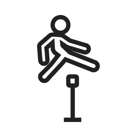 Jumping, man, jump icon vector image. Can also be used for activities. Suitable for use on web apps, mobile apps and print media.のイラスト素材