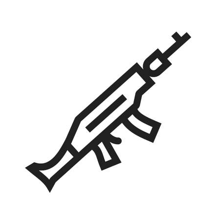 Gun, pistol, handgun icon vector image. Can also be used for military. Suitable for use on web apps, mobile apps and print media.のイラスト素材