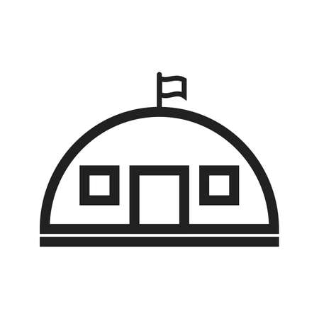 Military, base, concrete icon vector image. Can also be used for military. Suitable for use on web apps, mobile apps and print media.のイラスト素材