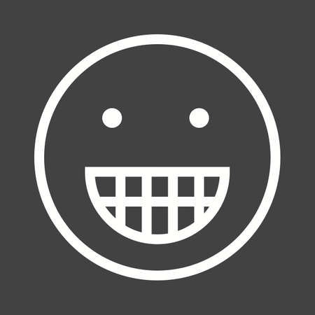 Big, drag, fat icon vector image. Can also be used for emotions and halloween. Suitable for mobile apps, web apps and print media.のイラスト素材