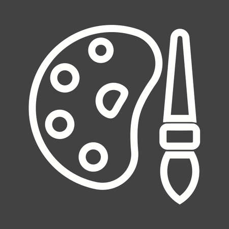 Palette, color, art icon vector image.Can also be used for art and designing. Suitable for mobile apps, web apps and print media.のイラスト素材