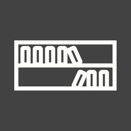 books shelf iconのイラスト素材