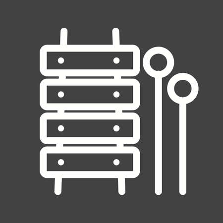 Toy wood xylophone iconのイラスト素材