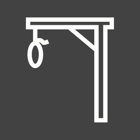 Gallows, rope, hang icon vector image.Can also be used for law and order. Suitable for mobile apps, web apps and print media.のイラスト素材