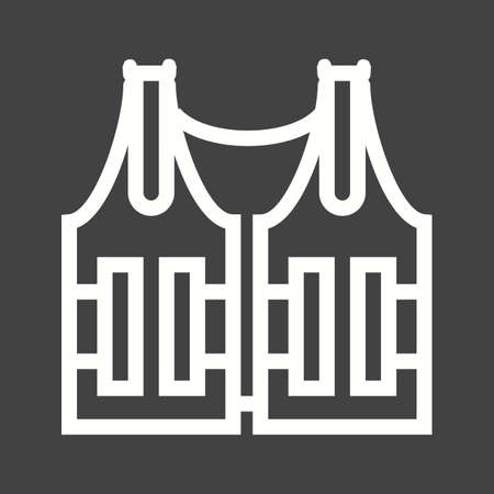 police bullet vest iconのイラスト素材