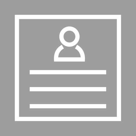 Profile, outline, summary icon vector image.Can also be used for admin dashboard. Suitable for mobile apps, web apps and print media.のイラスト素材