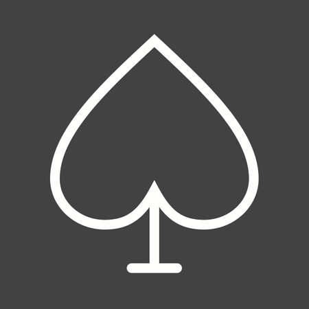 Spade, playing, symbol icon vector image. Can also be used for shapes and geometry. Suitable for use on web apps, mobile apps and print media.のイラスト素材