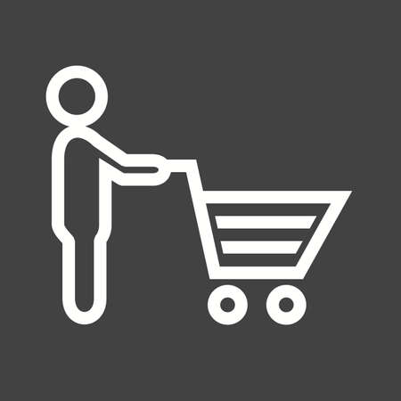Cart, store, grocery icon vector image. Can also be used for activities. Suitable for use on web apps, mobile apps and print media.のイラスト素材