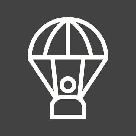Parachute, skydiving, sport icon vector image.のイラスト素材
