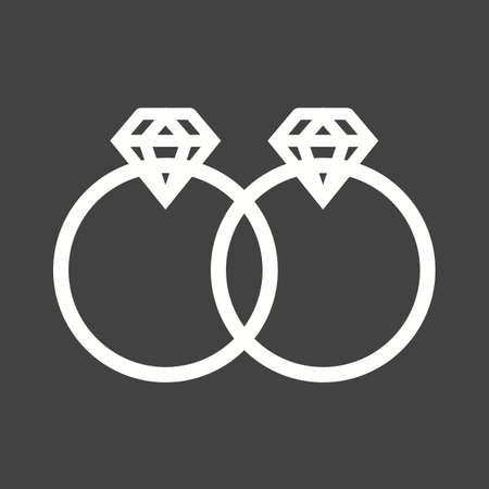 Ring, diamond, jewelry icon vector image.のイラスト素材