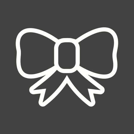 Bow, gift, red icon vector image.のイラスト素材