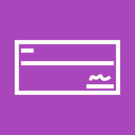 Cheque, draft, signed icon vector image.Can also be used for banking, finance, business. Suitable for web apps, mobile apps and print media.のイラスト素材