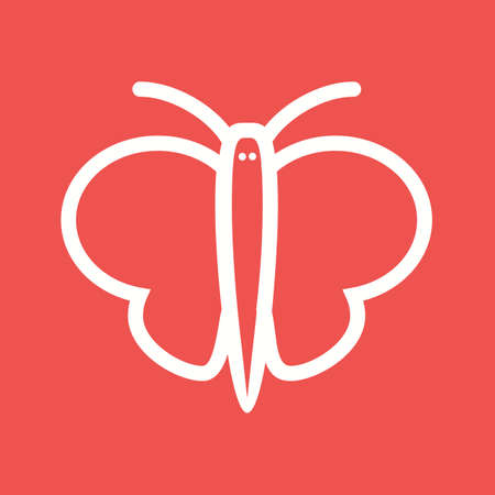 Butterfly, insect, beautiful icon vector image.Can also be used for easter, celebration, observances and holidays. Suitable for mobile apps, web apps and print media.のイラスト素材