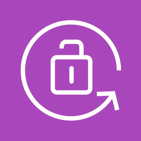 screen setting, unlocked, view icon vector image. Can also be used for phone and communication. Suitable for use on web apps, mobile apps and print media.のイラスト素材