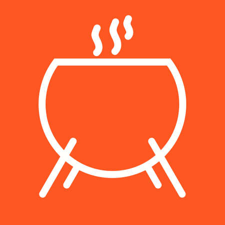 Cauldron, scary, fear icon vector image.Can also be used for halloween, celebration, observances and holidays. Suitable for mobile apps, web apps and print media.のイラスト素材