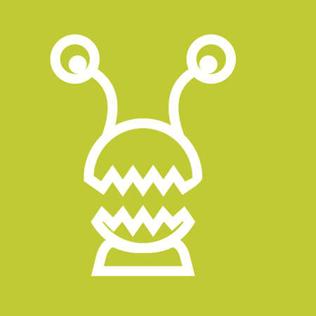 Monster, horror, cartoon icon vector image.Can also be used for halloween, celebration, observances and holidays. Suitable for mobile apps, web apps and print media.のイラスト素材
